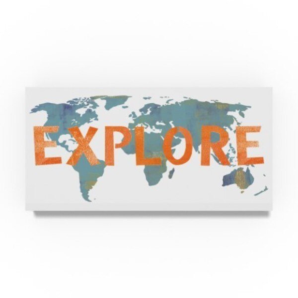 Summer Tali Hilty 'Explore Map' Canvas Art, 12x24, Trademark Fine Art, Mfr#: ALI23449-C1224GG